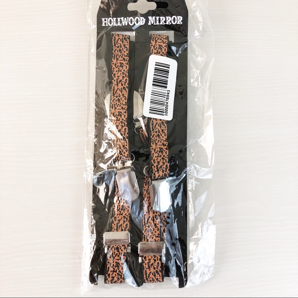Hollywood Mirror Leopard Suspenders